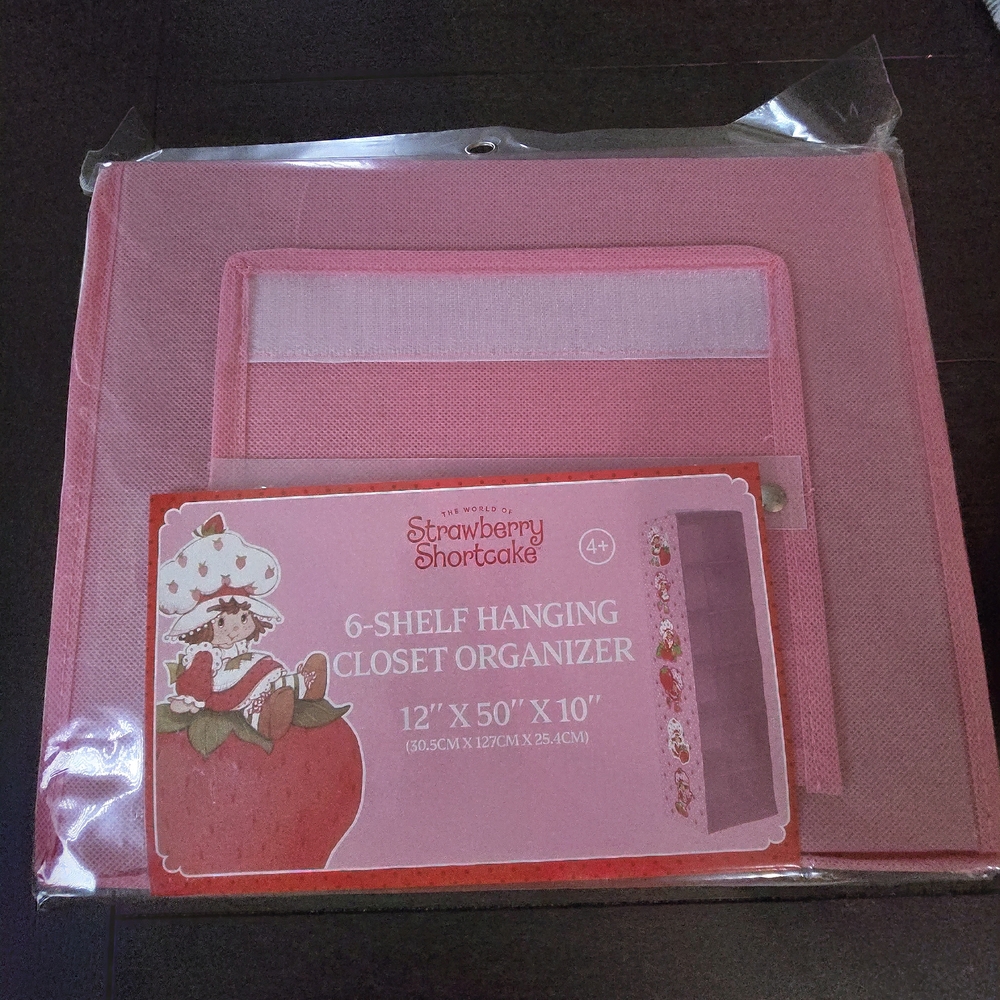 Pink Strawberry Shortcake 6-Shelf Hanging Closet Organizer